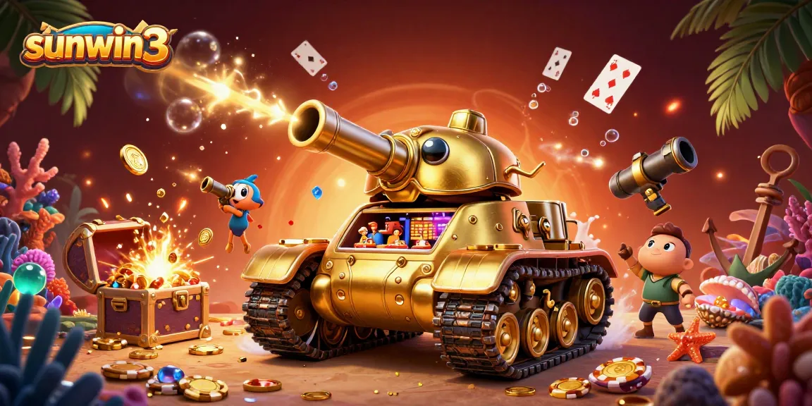 Win big with sunwin3 in a vibrant, ultra-detailed 3D casino scene full of lively characters and dynamic elements.