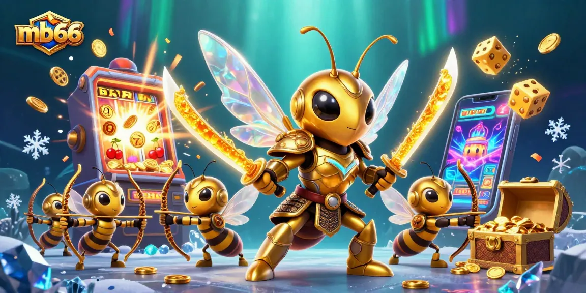 Play thrilling games at mb66 with unique characters in a vibrant casino illustration.