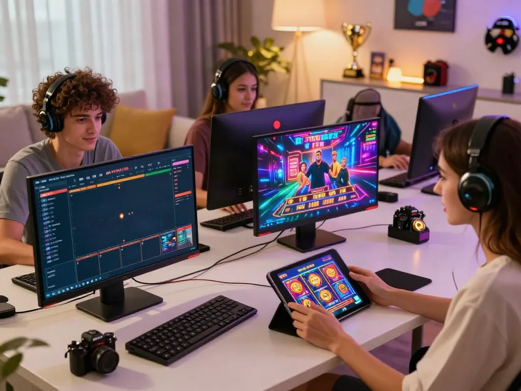 Exciting online gaming scene with players engaging in sky88 casino and sports betting activities.
