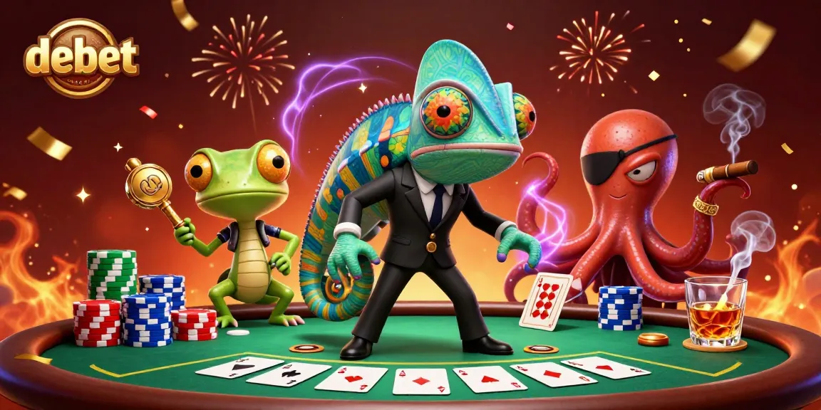 Join the excitement at debet with a vibrant poker showdown featuring engaging characters and action.
