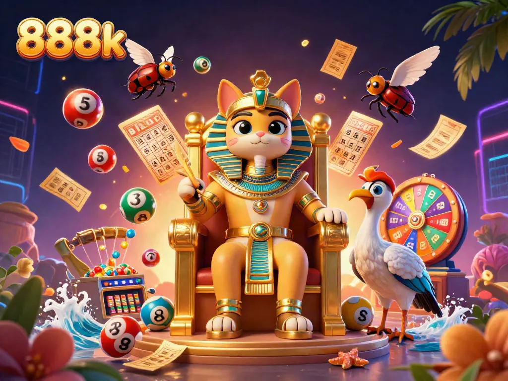 Engage with exciting slot games and jackpots at 888k, featuring thrilling characters and vibrant visuals.
