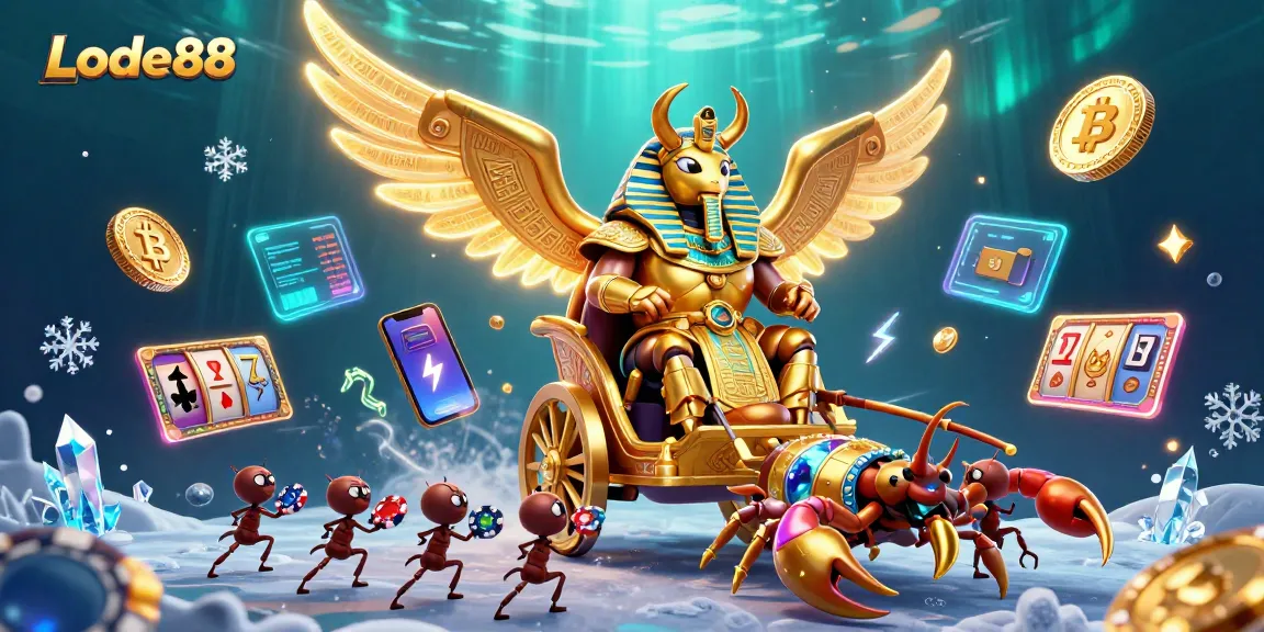 Engage with Lode88's thrilling casino experience featuring vibrant 3D elements and characters.