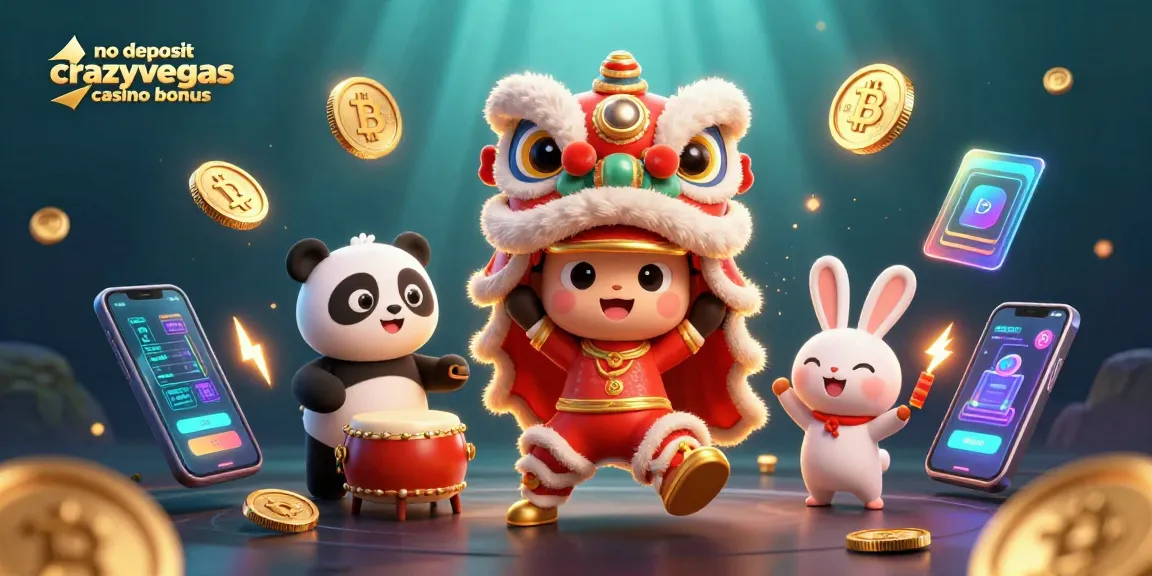 Experience the excitement of no deposit crazyvegas casino bonus with vibrant characters and casino imagery.