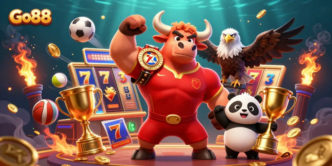 Go88 players enjoy thrilling jackpots in a vibrant casino scene with dynamic elements.