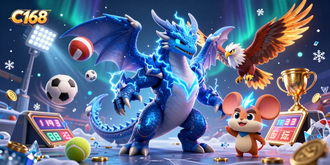 Experience thrilling gameplay with C 168, featuring 3D fantasy characters and dynamic sports elements.